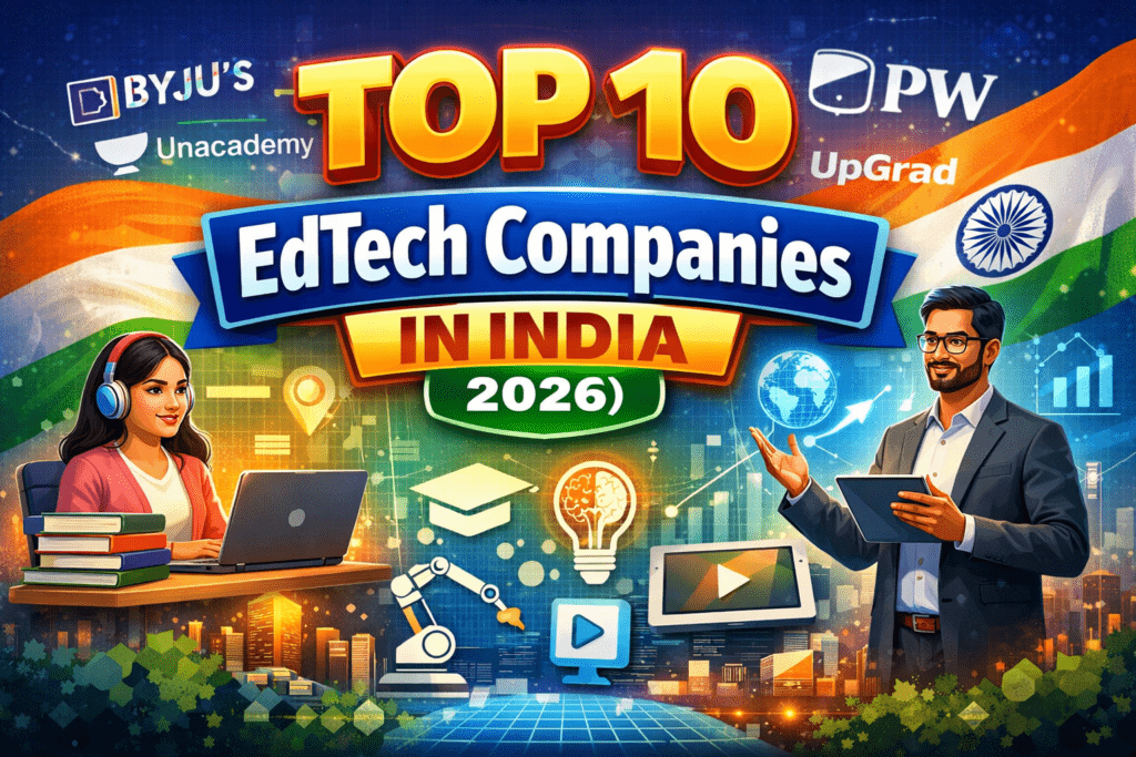 Top 10 EdTech Companies in India – भारत की सबसे बड़ी EdTech कंपनियां
